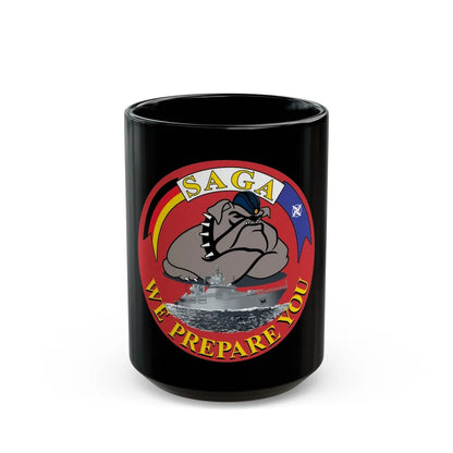 SAGA 400 (USMC) Black Coffee Mug-15oz-Go Mug Yourself