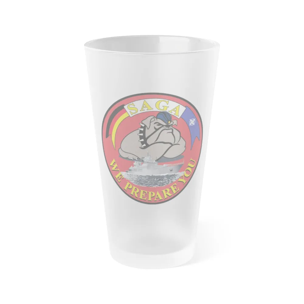 SAGA 400 (USMC) Frosted Pint Glass 16oz-Go Mug Yourself