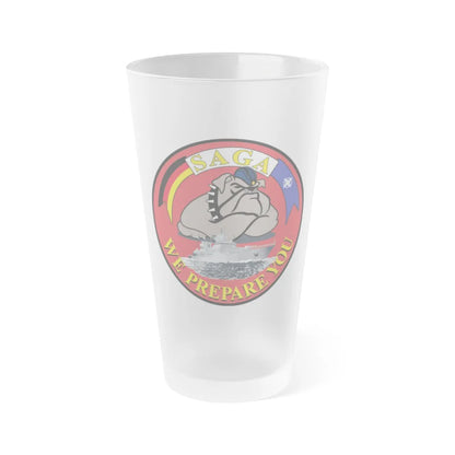 SAGA 400 (USMC) Frosted Pint Glass 16oz-Go Mug Yourself