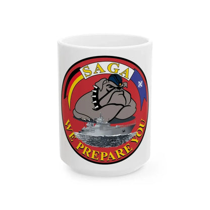 SAGA 400 (USMC) White Coffee Mug 15oz - Go Mug Yourself