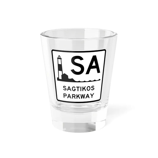 Sagtikos Pkwy Shield (New York) (Road Sign) Shot Glass 1.5oz 1.5oz - Go Mug Yourself