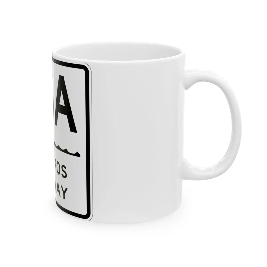 Sagtikos Pkwy Shield (New York) (Road Sign) White Coffee Mug - Go Mug Yourself
