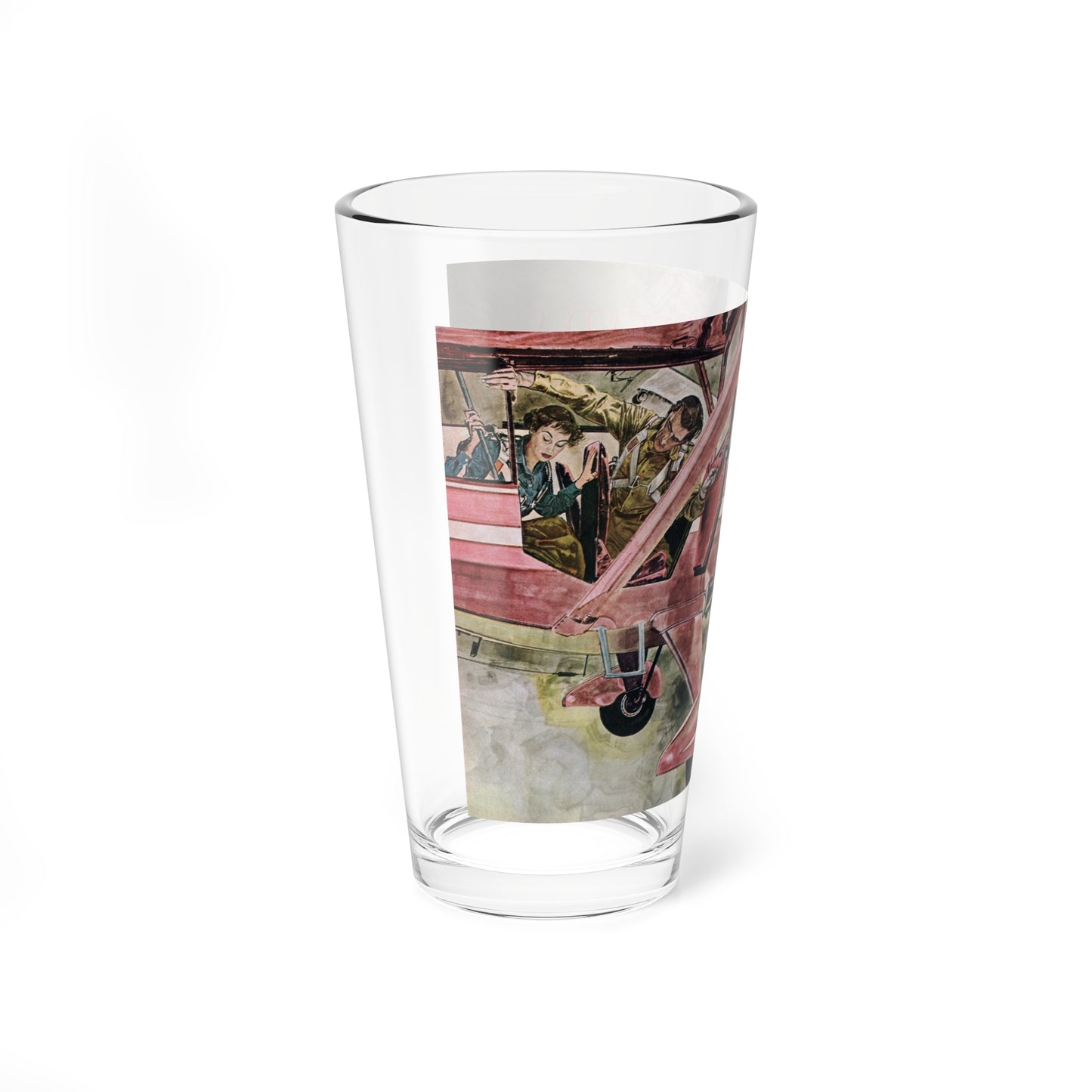 Sahara Flight (1), Cosmopolitan, August 1954 (Magazine Illustration) Pint Glass 16oz-Go Mug Yourself