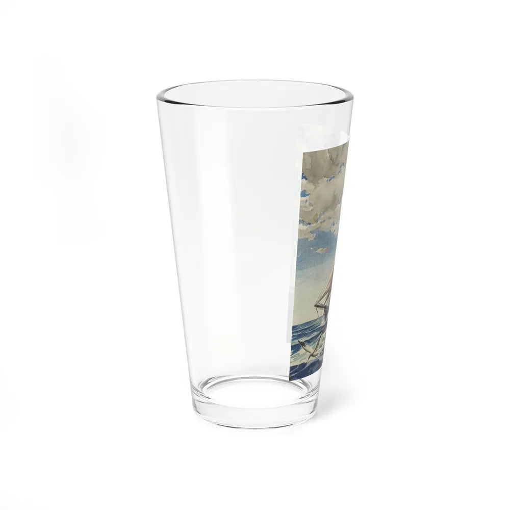 Sailboat at Sea (Magazine Illustration) Pint Glass 16oz-Go Mug Yourself