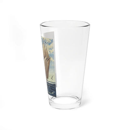 Sailboat at Sea (Magazine Illustration) Pint Glass 16oz-Go Mug Yourself