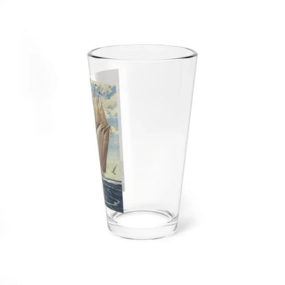 Sailboat at Sea (Magazine Illustration) Pint Glass 16oz - Go Mug Yourself