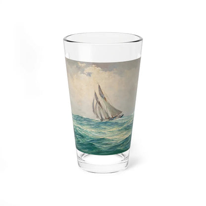 Sailing Vessel (Magazine Illustration) Pint Glass 16oz-16oz-Go Mug Yourself