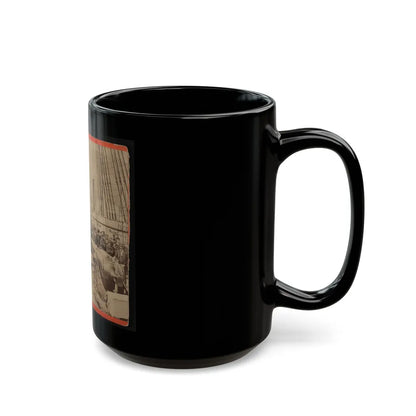 Sailors And A Cannon On Deck Of A Gunboat (U.S. Civil War) Black Coffee Mug-Go Mug Yourself