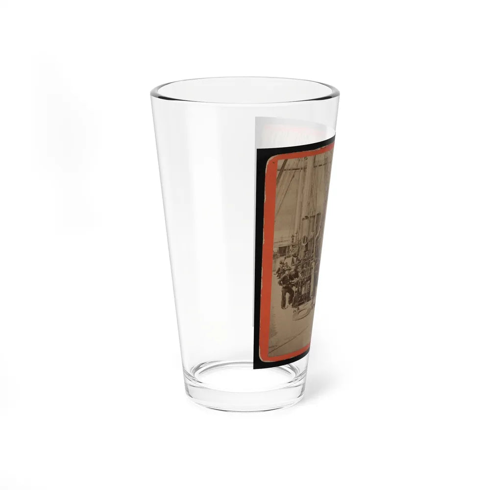 Sailors And A Cannon On Deck Of A Gunboat (U.S. Civil War) Pint Glass 16oz-Go Mug Yourself