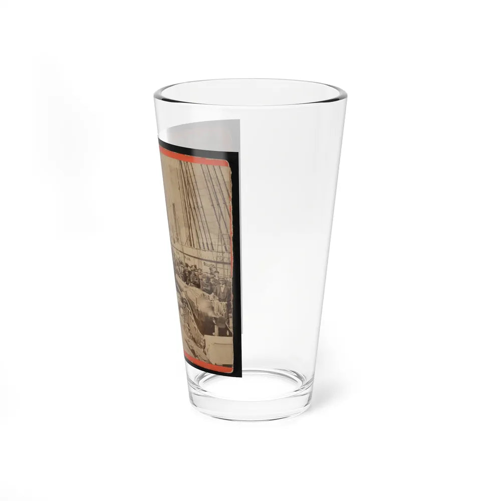 Sailors And A Cannon On Deck Of A Gunboat (U.S. Civil War) Pint Glass 16oz-Go Mug Yourself