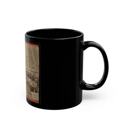Sailors And A Cannon On Deck Of A Gunboat (U.S. Civil War) Black Coffee Mug - Go Mug Yourself