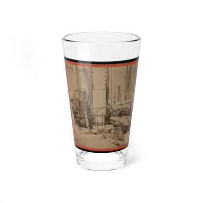 Sailors And A Cannon On Deck Of A Gunboat (U.S. Civil War) Pint Glass 16oz 16oz - Go Mug Yourself