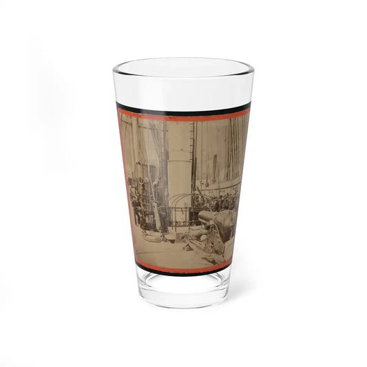 Sailors And A Cannon On Deck Of A Gunboat (U.S. Civil War) Pint Glass 16oz 16oz - Go Mug Yourself