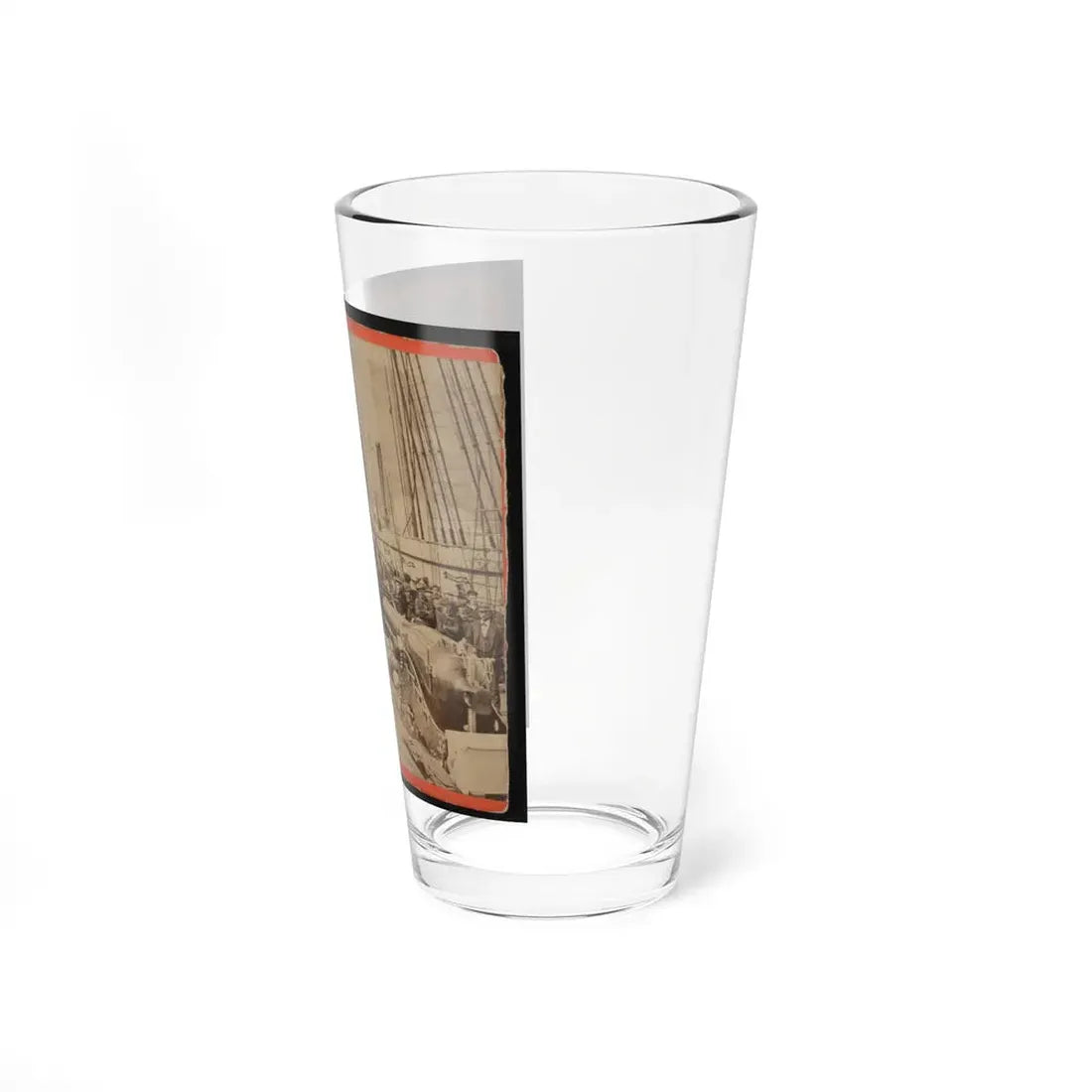 Sailors And A Cannon On Deck Of A Gunboat (U.S. Civil War) Pint Glass 16oz - Go Mug Yourself
