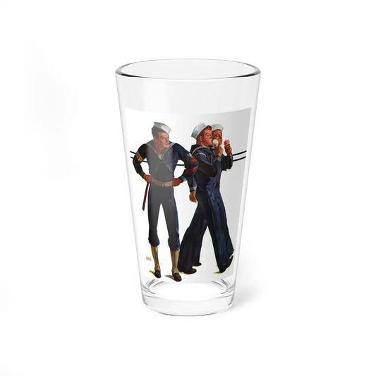 Sailors and Cones, The Saturday Evening Post cover, July 24th, 1937 (Magazine Illustration) Pint Glass 16oz 16oz - Go Mug Yourself