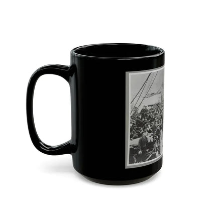 Sailors On Deck Of Warship (U.S. Civil War) Black Coffee Mug - Go Mug Yourself