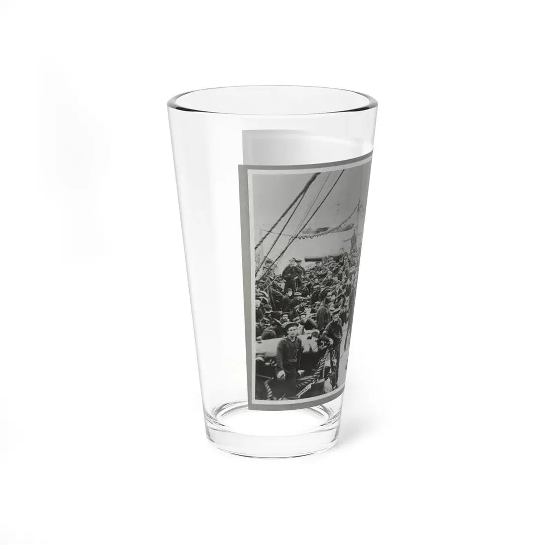 Sailors On Deck Of Warship (U.S. Civil War) Pint Glass 16oz - Go Mug Yourself