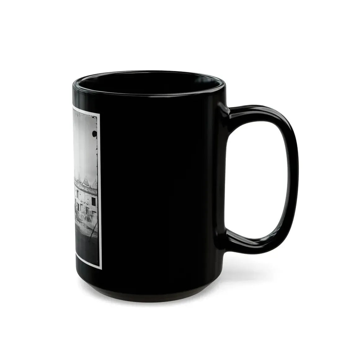 Saint Augustine, Fla. Artillery Inside Fort Marion; Tents On Rampart (U.S. Civil War) Black Coffee Mug - Go Mug Yourself