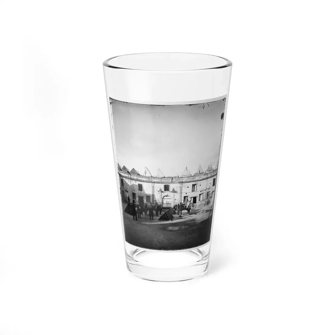 Saint Augustine, Fla. Artillery Inside Fort Marion; Tents On Rampart (U.S. Civil War) Pint Glass 16oz 16oz - Go Mug Yourself