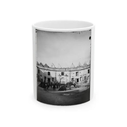 Saint Augustine, Fla. Artillery Inside Fort Marion; Tents On Rampart (U.S. Civil War) White Coffee Mug 11oz - Go Mug Yourself