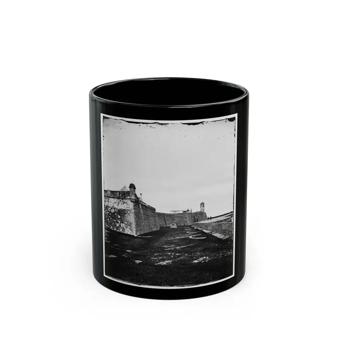 Saint Augustine, Fla. Bastions Of Fort Marion (U.S. Civil War) Black Coffee Mug 11oz - Go Mug Yourself