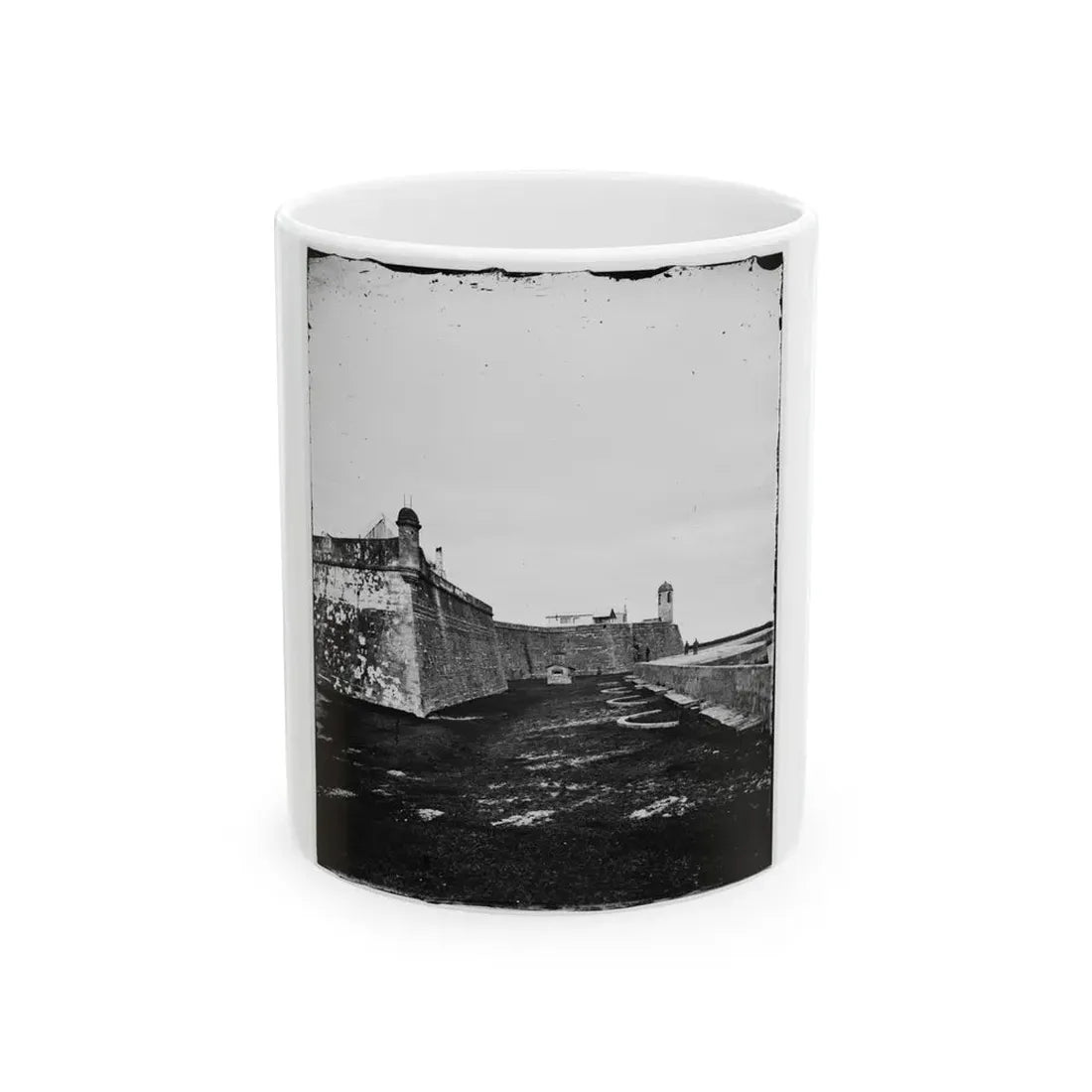 Saint Augustine, Fla. Bastions Of Fort Marion (U.S. Civil War) White Coffee Mug 11oz - Go Mug Yourself