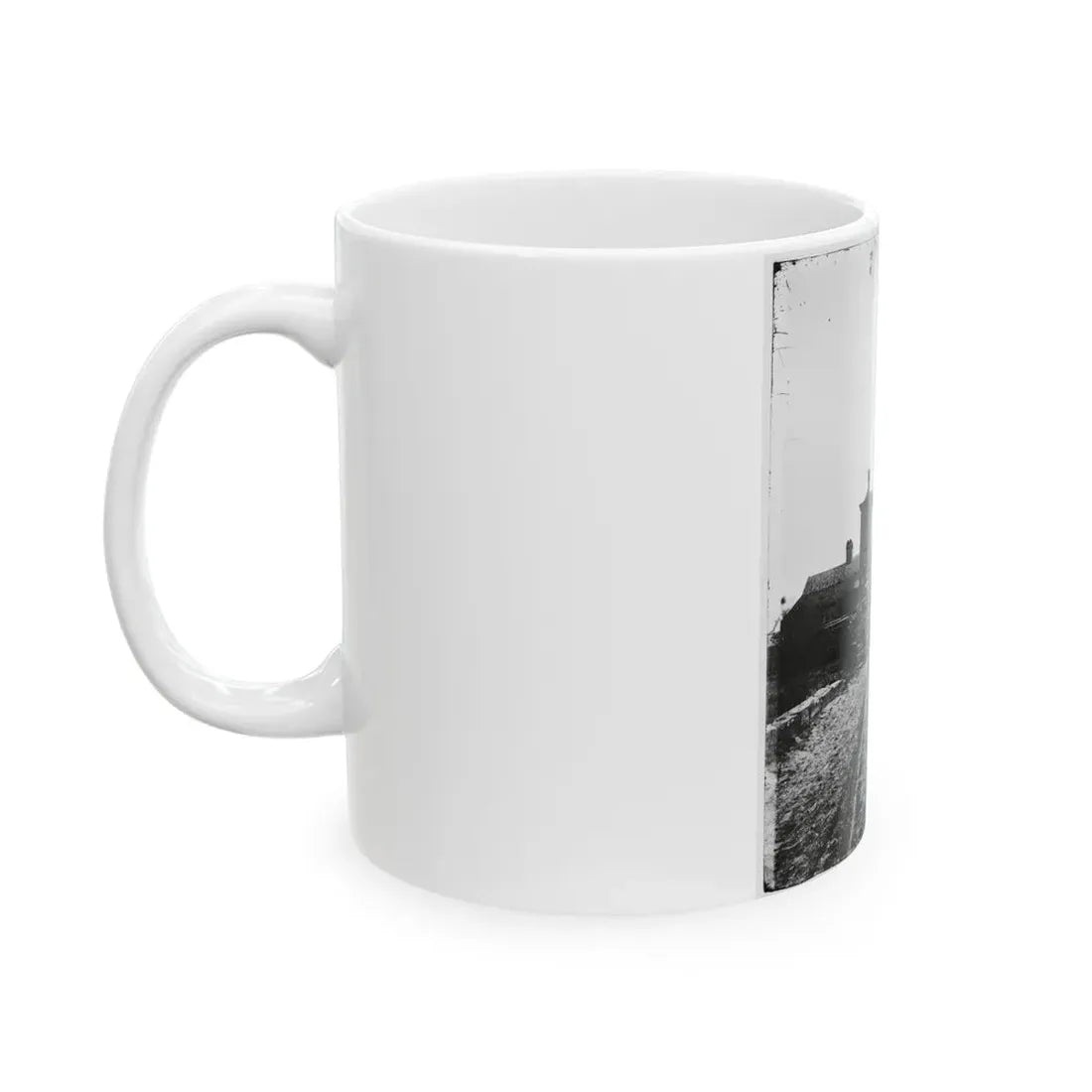 Saint Augustine, Fla. Entrance Gate, With Street And Houses Beyond (U.S. Civil War) White Coffee Mug - Go Mug Yourself