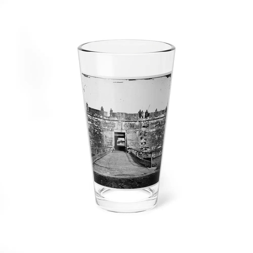 Saint Augustine, Fla. Sally Port Of Fort Marion (U.S. Civil War) Pint Glass 16oz-16oz-Go Mug Yourself