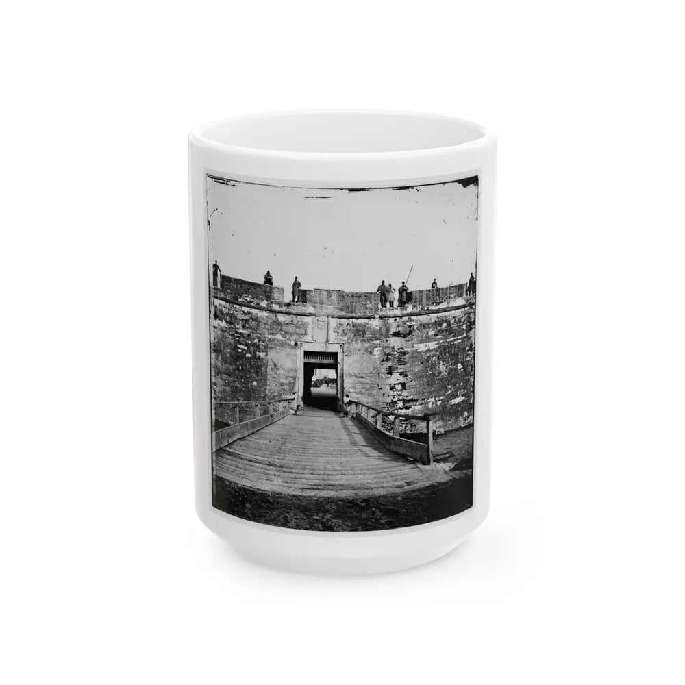 Saint Augustine, Fla. Sally Port Of Fort Marion (U.S. Civil War) White Coffee Mug-15oz-Go Mug Yourself