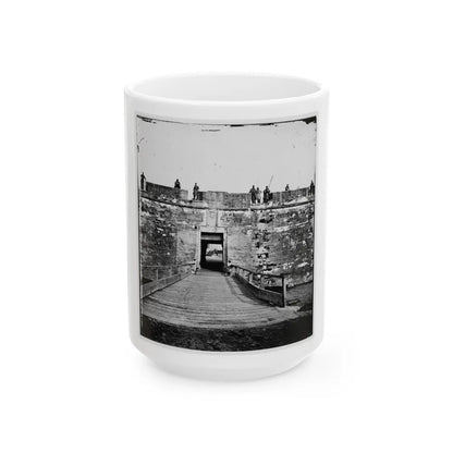 Saint Augustine, Fla. Sally Port Of Fort Marion (U.S. Civil War) White Coffee Mug-15oz-Go Mug Yourself