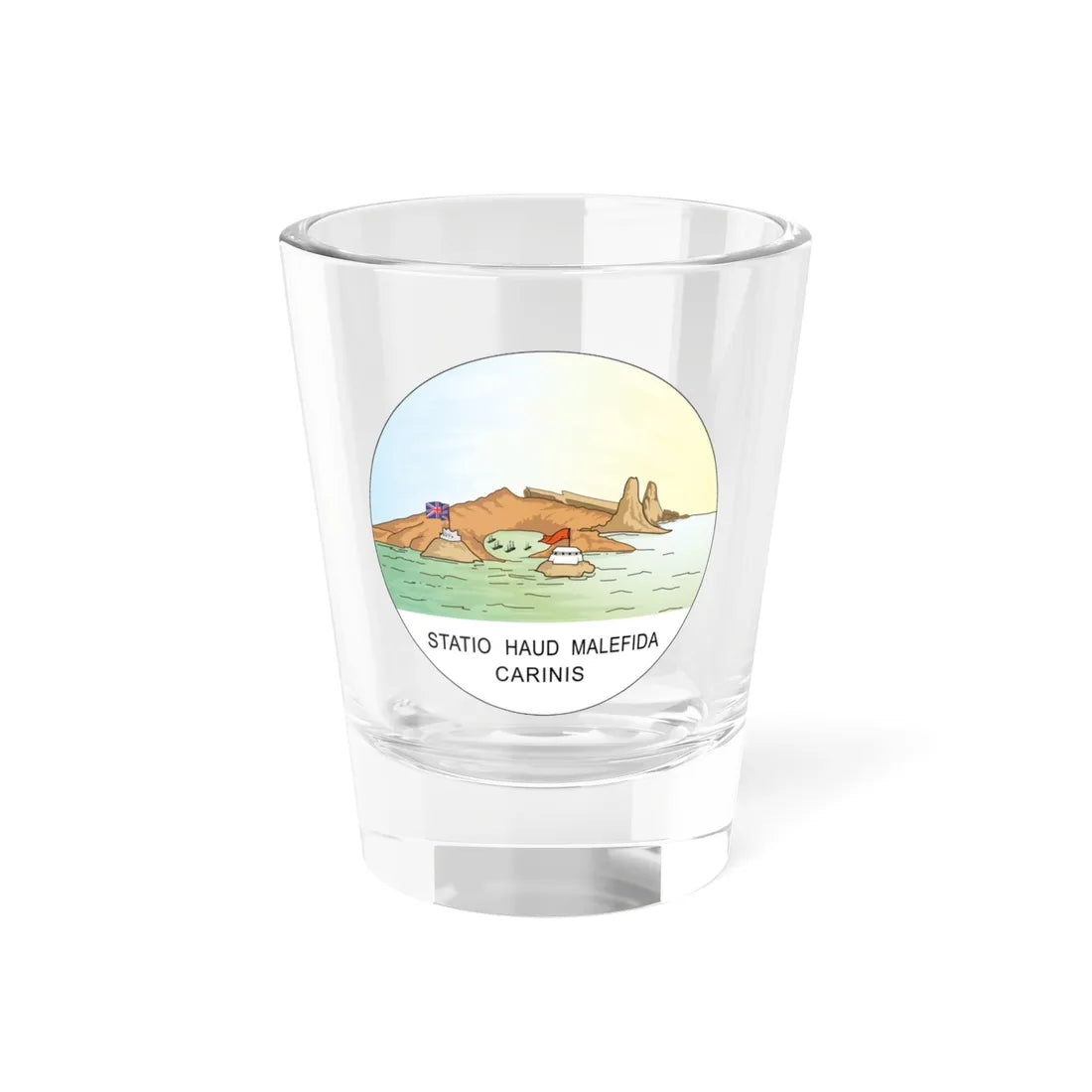 Saint Lucia 1875-1939 (Saint Lucia) (Coat of Arms) Shot Glass 1.5oz 1.5oz - Go Mug Yourself