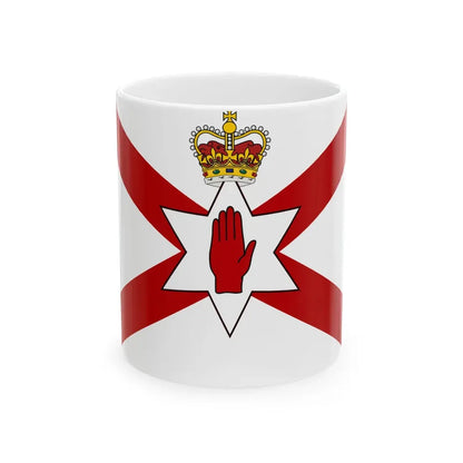 Saint Patricks flag for Northern Ireland crowned (Ireland) White Coffee Mug 11oz - Go Mug Yourself