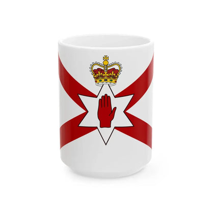 Saint Patricks flag for Northern Ireland crowned (Ireland) White Coffee Mug 15oz - Go Mug Yourself