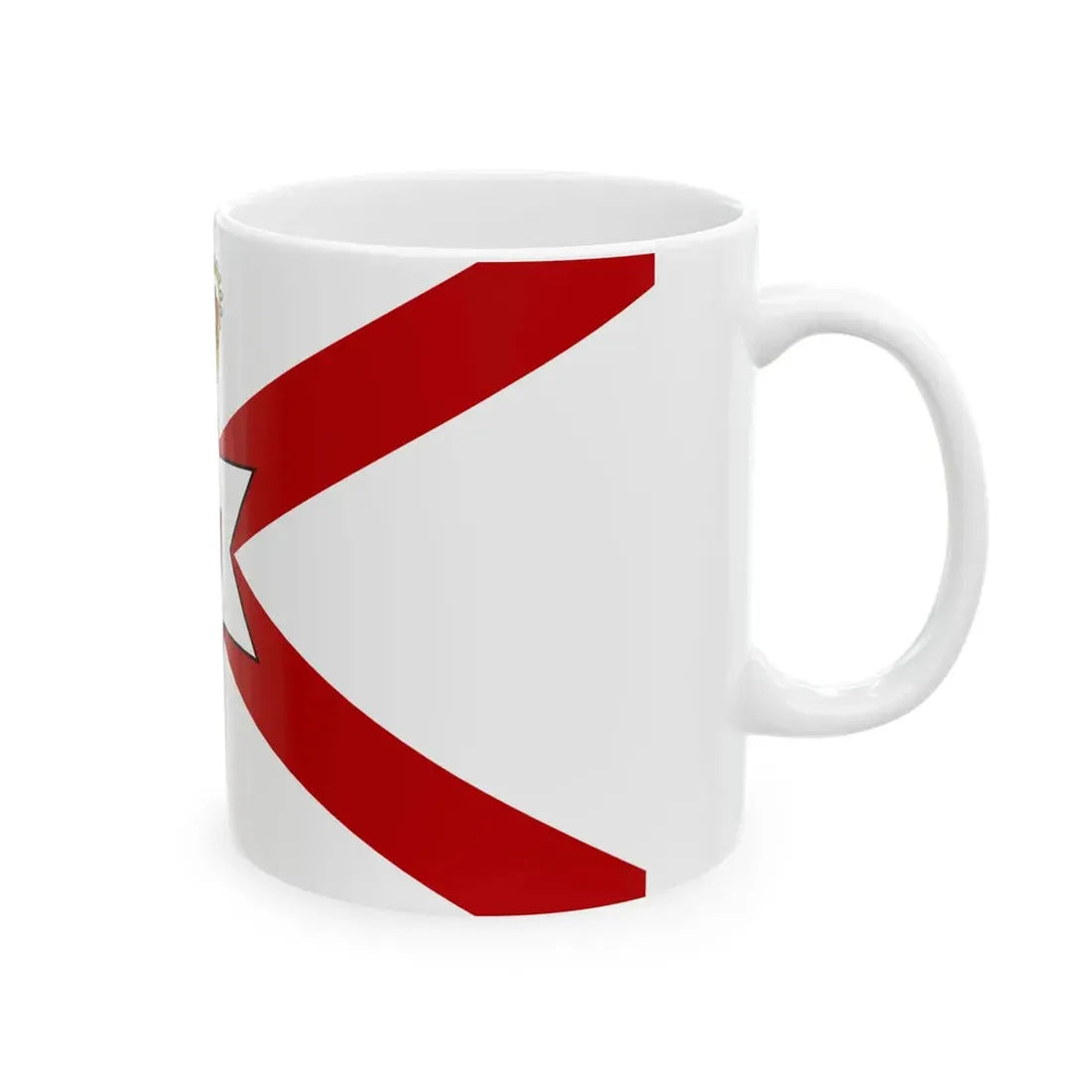Saint Patricks flag for Northern Ireland crowned (Ireland) White Coffee Mug - Go Mug Yourself