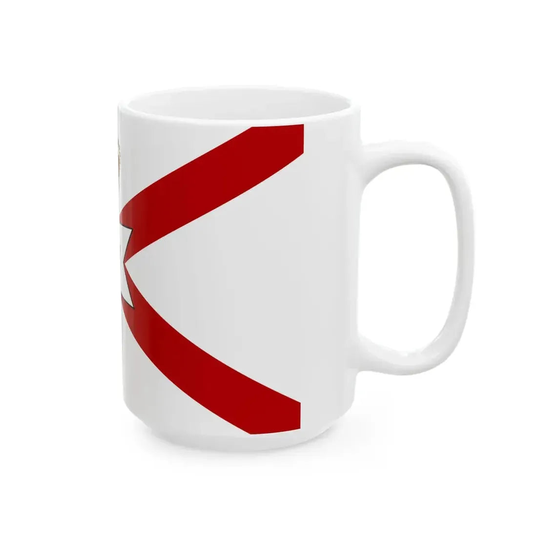Saint Patricks flag for Northern Ireland crowned (Ireland) White Coffee Mug - Go Mug Yourself