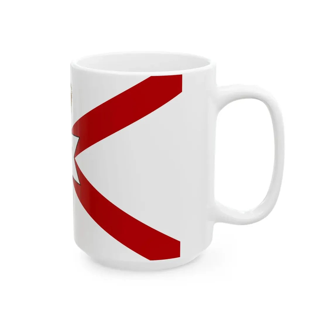 Saint Patricks flag for Northern Ireland crowned (Ireland) White Coffee Mug - Go Mug Yourself