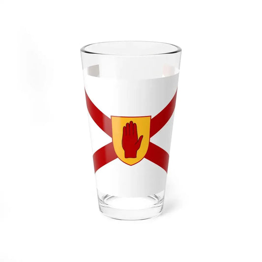 Saint Patricks flag for Northern Ireland golden shield (Ireland) Pint Glass 16oz 16oz - Go Mug Yourself