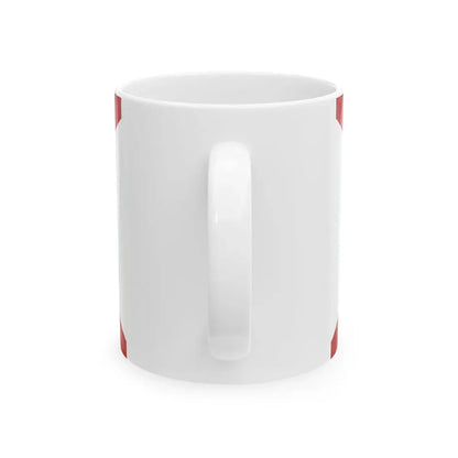 Saint Patricks flag for Northern Ireland golden shield (Ireland) White Coffee Mug - Go Mug Yourself