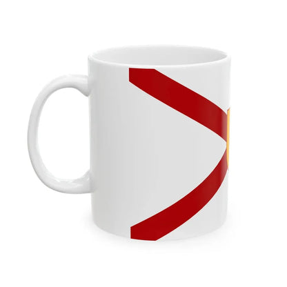 Saint Patricks flag for Northern Ireland golden shield (Ireland) White Coffee Mug - Go Mug Yourself