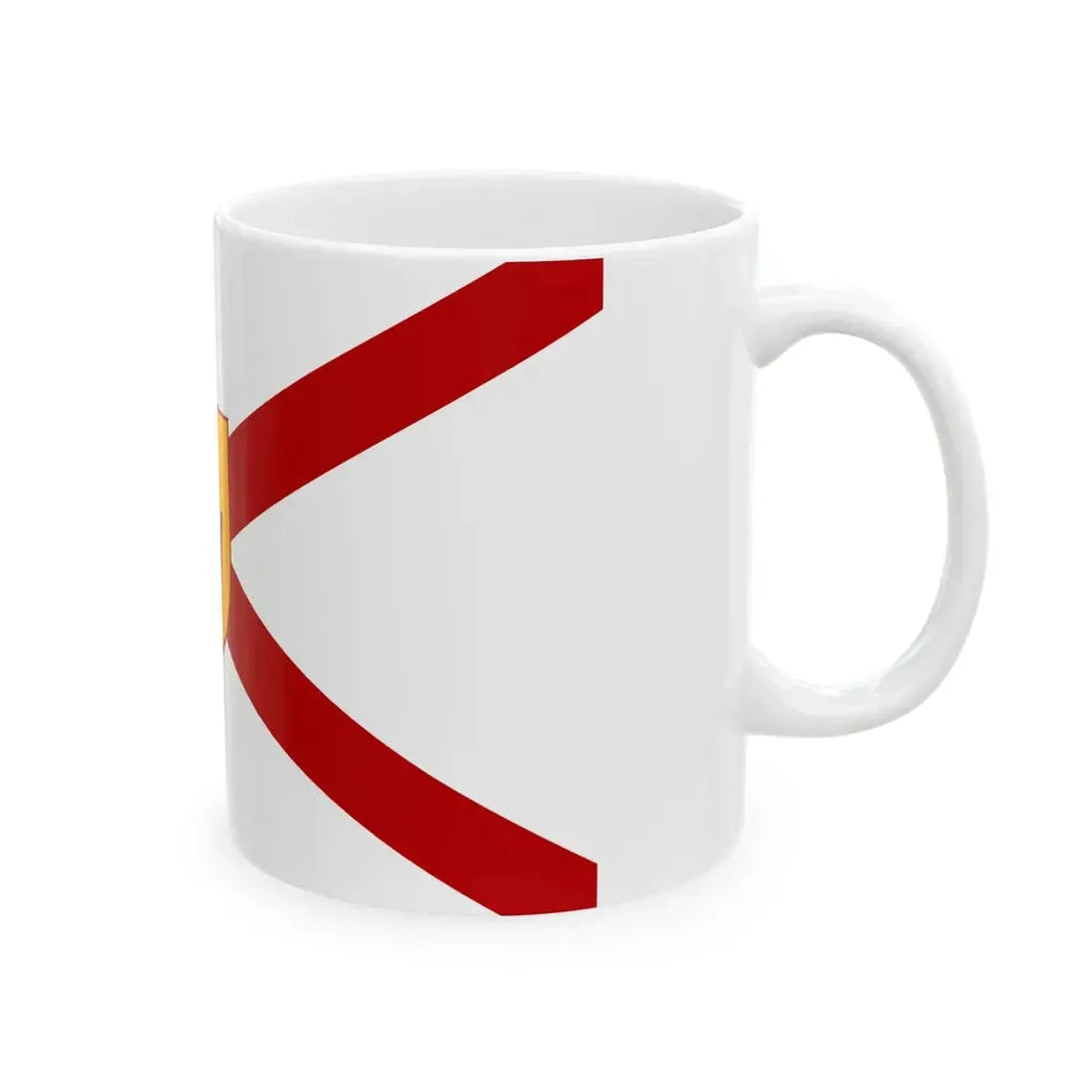 Saint Patricks flag for Northern Ireland golden shield (Ireland) White Coffee Mug - Go Mug Yourself