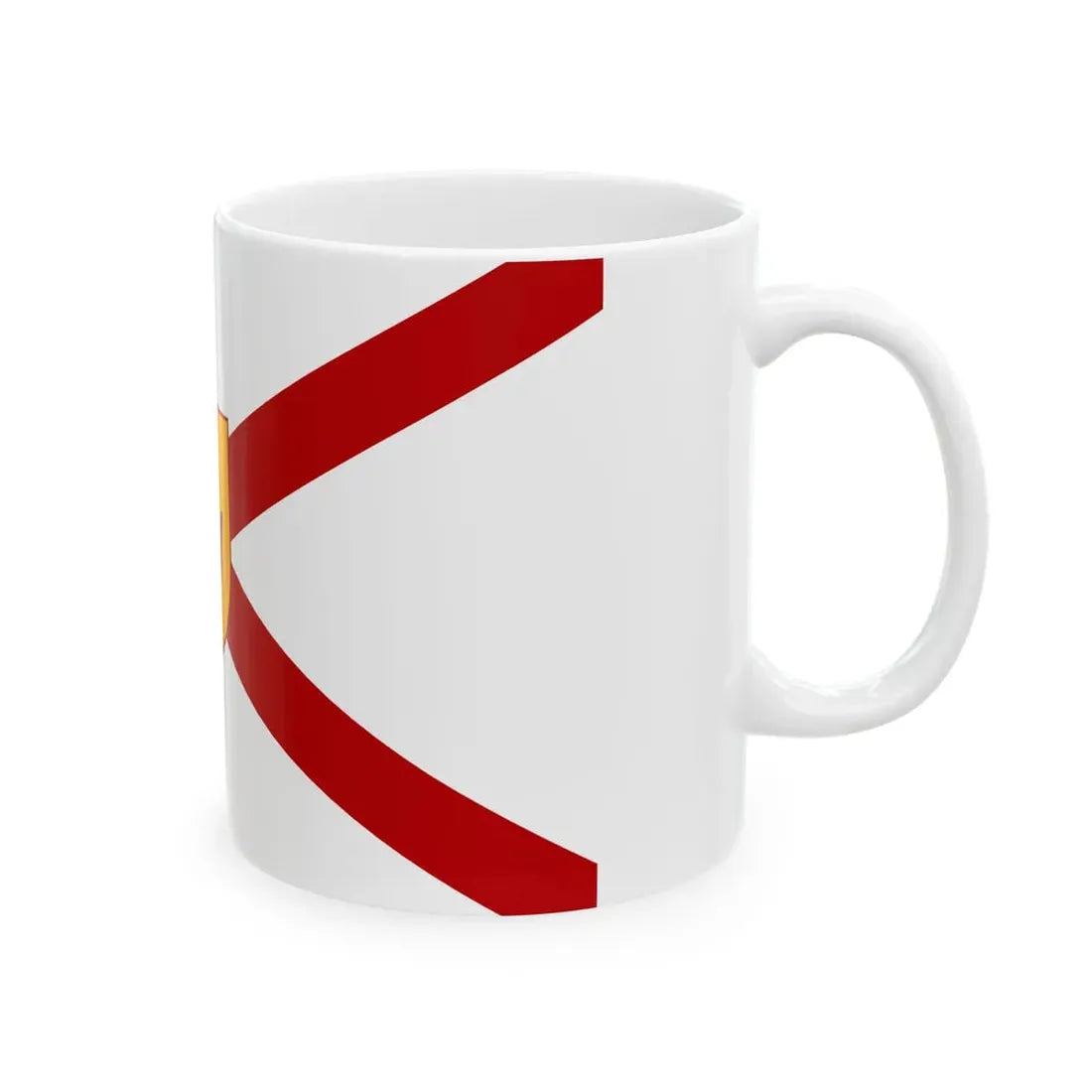 Saint Patricks flag for Northern Ireland golden shield (Ireland) White Coffee Mug - Go Mug Yourself