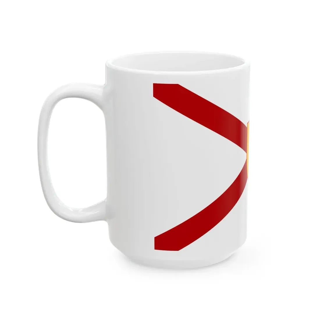 Saint Patricks flag for Northern Ireland golden shield (Ireland) White Coffee Mug - Go Mug Yourself