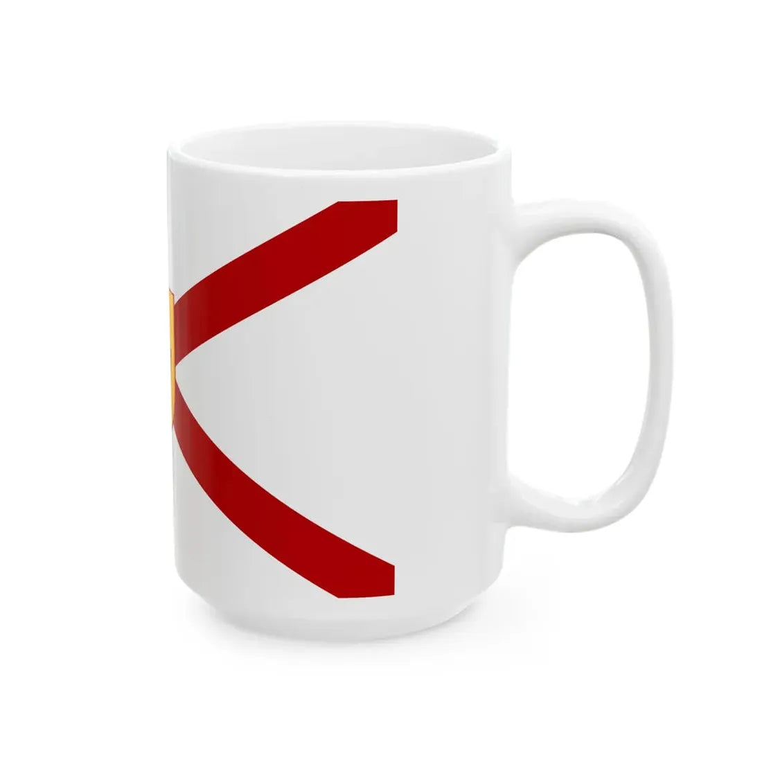 Saint Patricks flag for Northern Ireland golden shield (Ireland) White Coffee Mug - Go Mug Yourself
