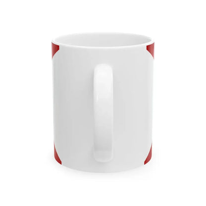 Saint Patricks flag for Northern Ireland shield (Ireland) White Coffee Mug - Go Mug Yourself