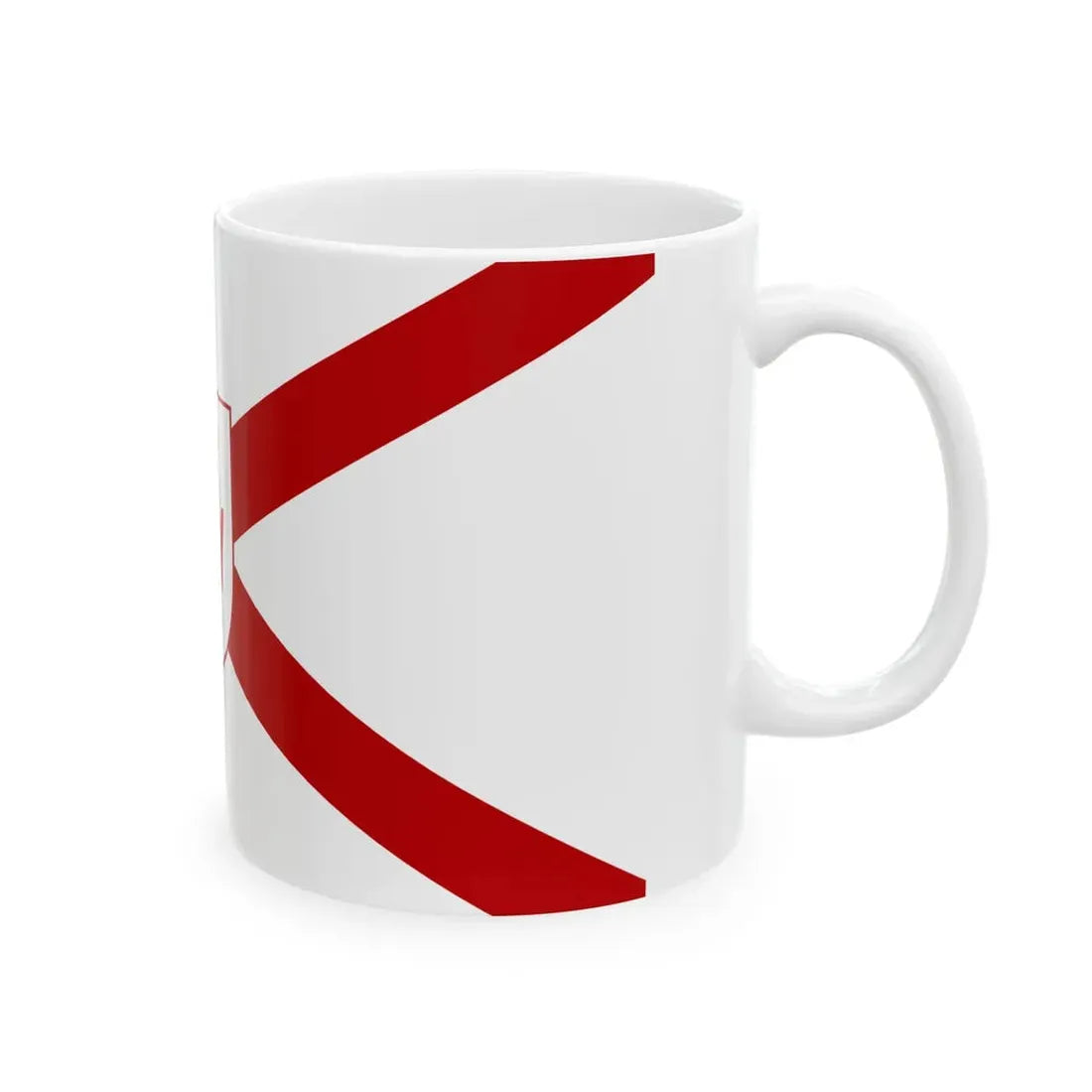 Saint Patricks flag for Northern Ireland shield (Ireland) White Coffee Mug - Go Mug Yourself
