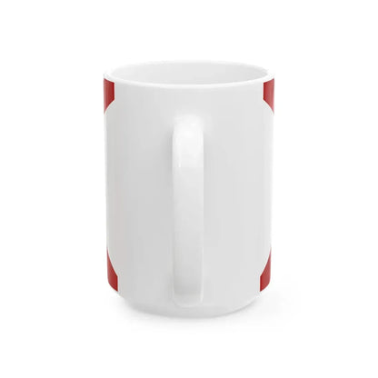 Saint Patricks flag for Northern Ireland shield (Ireland) White Coffee Mug - Go Mug Yourself