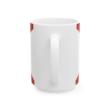 Saint Patricks flag for Northern Ireland shield (Ireland) White Coffee Mug - Go Mug Yourself