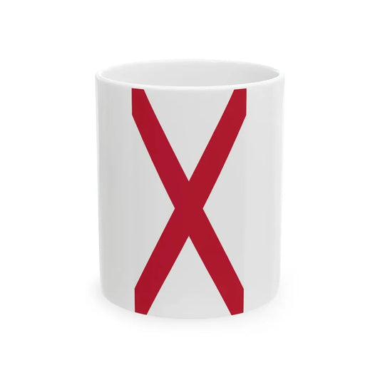Saint Patricks Saltire vertical (Ireland) White Coffee Mug 11oz - Go Mug Yourself