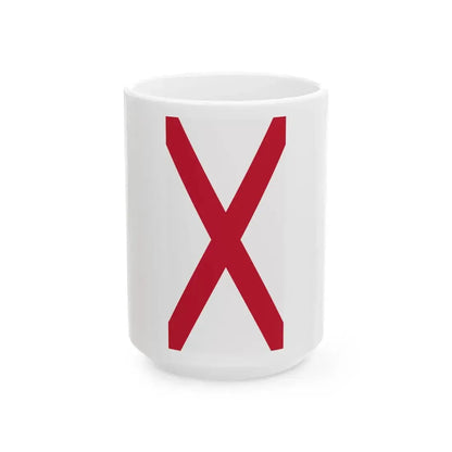 Saint Patricks Saltire vertical (Ireland) White Coffee Mug 15oz - Go Mug Yourself