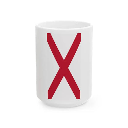 Saint Patricks Saltire vertical (Ireland) White Coffee Mug 15oz - Go Mug Yourself